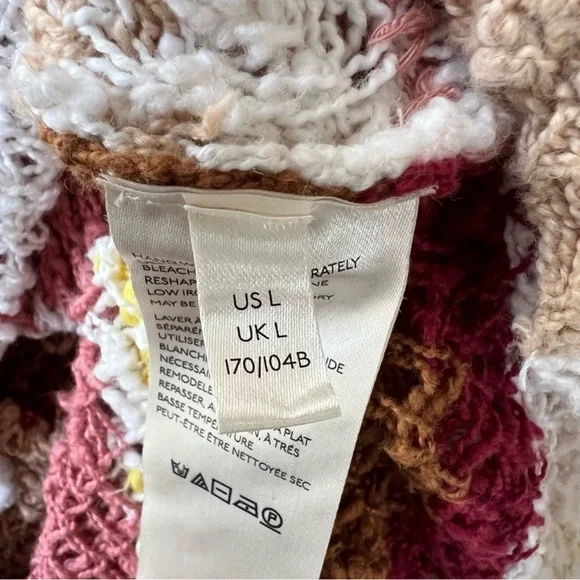 Free People Bayside Knit Tunic Pullover in the Romance Combo​​​ size large - Picture 12 of 15